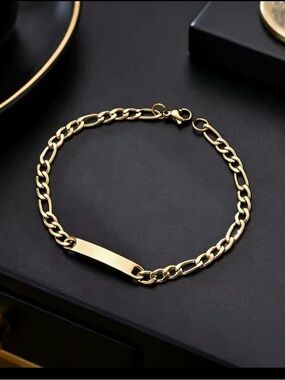 Stylish 18k Gold Plated steel Chain Bracelet
